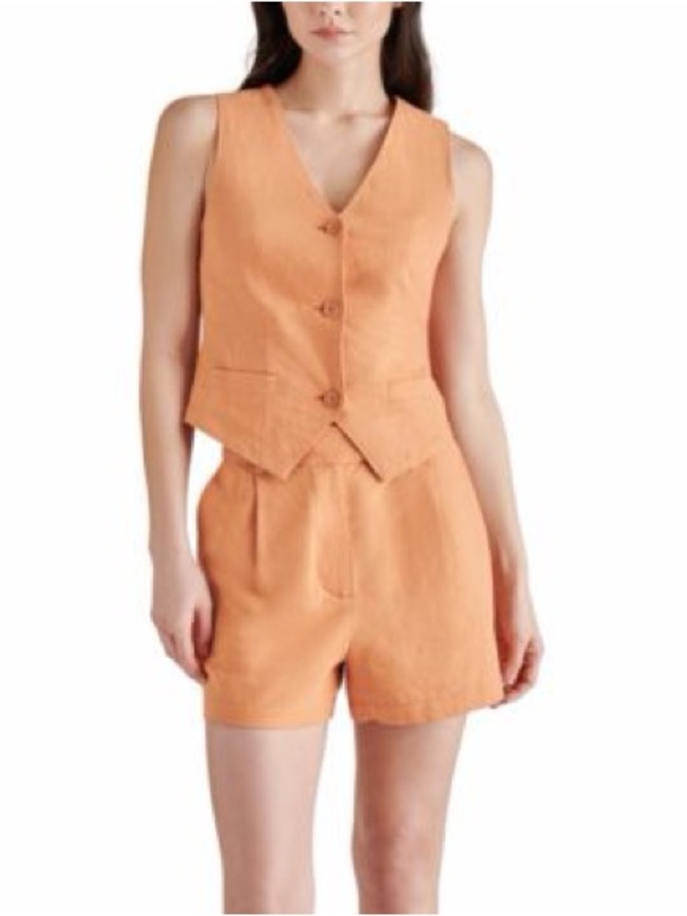 Steve Madden Women’s Selene V-neck 3 button vest